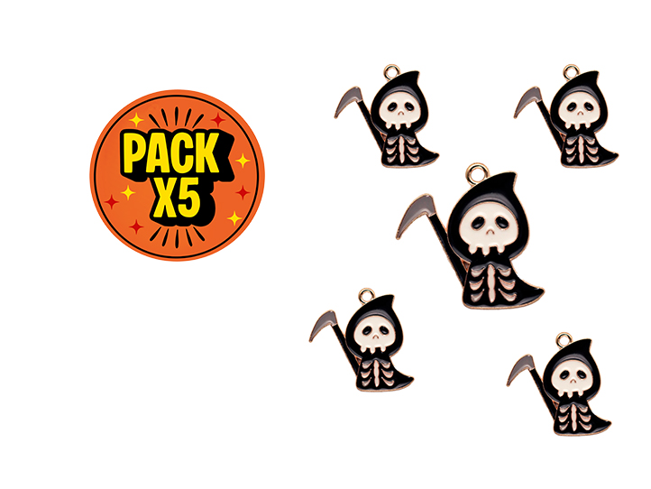 Dije Esmaltado Muerte X 5 Unidades